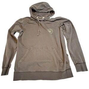 Billabong Mens Gray Distressed Logo Hoodie‎ Size S Pullover Casual